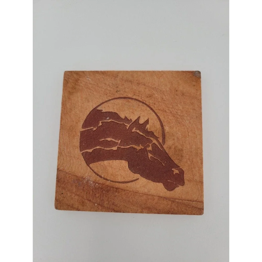 Vintage Sandstone Coasters Set Of 4 Horse‎ Head Design 3.5